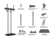 Multibrackets M Pro Dual Pole Floor Stand For 75"-98" Screens | 7340234813483