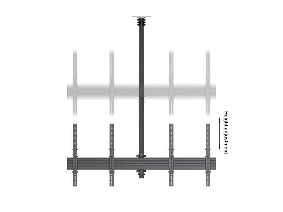 Multibrackets MBC2X1UP M Pro 1.5m 2-Screen Ceiling Mount For 40"-65" Screens | 7340234813971
