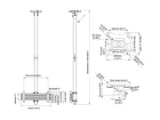 Multibrackets MBC1U M Pro 1.5m Ceiling Mount For 24"-42" Screens | 7340234814145 Ceiling Mount Bracket Multibrackets