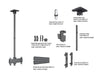 Multibrackets MBC1U M Pro 1.5m Ceiling Mount For 24"-42" Screens | 7340234814145 Ceiling Mount Bracket Multibrackets
