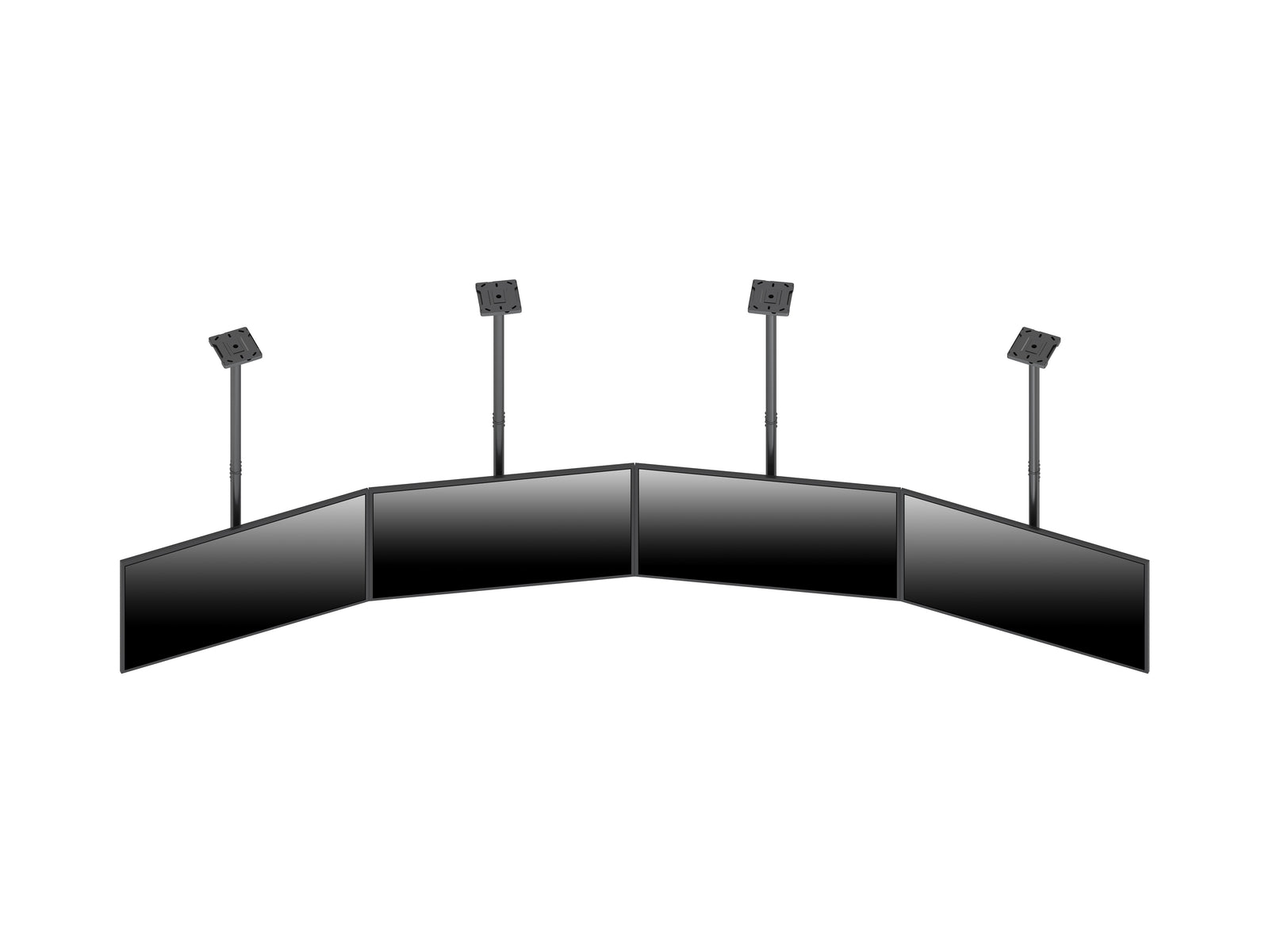 Multibrackets MBC4X1U M Pro 1.5m 4-Screen Curved Ceiling Mount For 40"-65" Screens | 7340234814282 Ceiling Mount Bracket Multibrackets