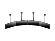 Multibrackets MBC4X1U M Pro 1.5m 4-Screen Curved Ceiling Mount For 40"-65" Screens | 7340234814282 Ceiling Mount Bracket Multibrackets