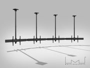 Multibrackets MBC4X1U M Pro 1.5m 4-Screen Curved Ceiling Mount For 40"-65" Screens | 7340234814282 Ceiling Mount Bracket Multibrackets
