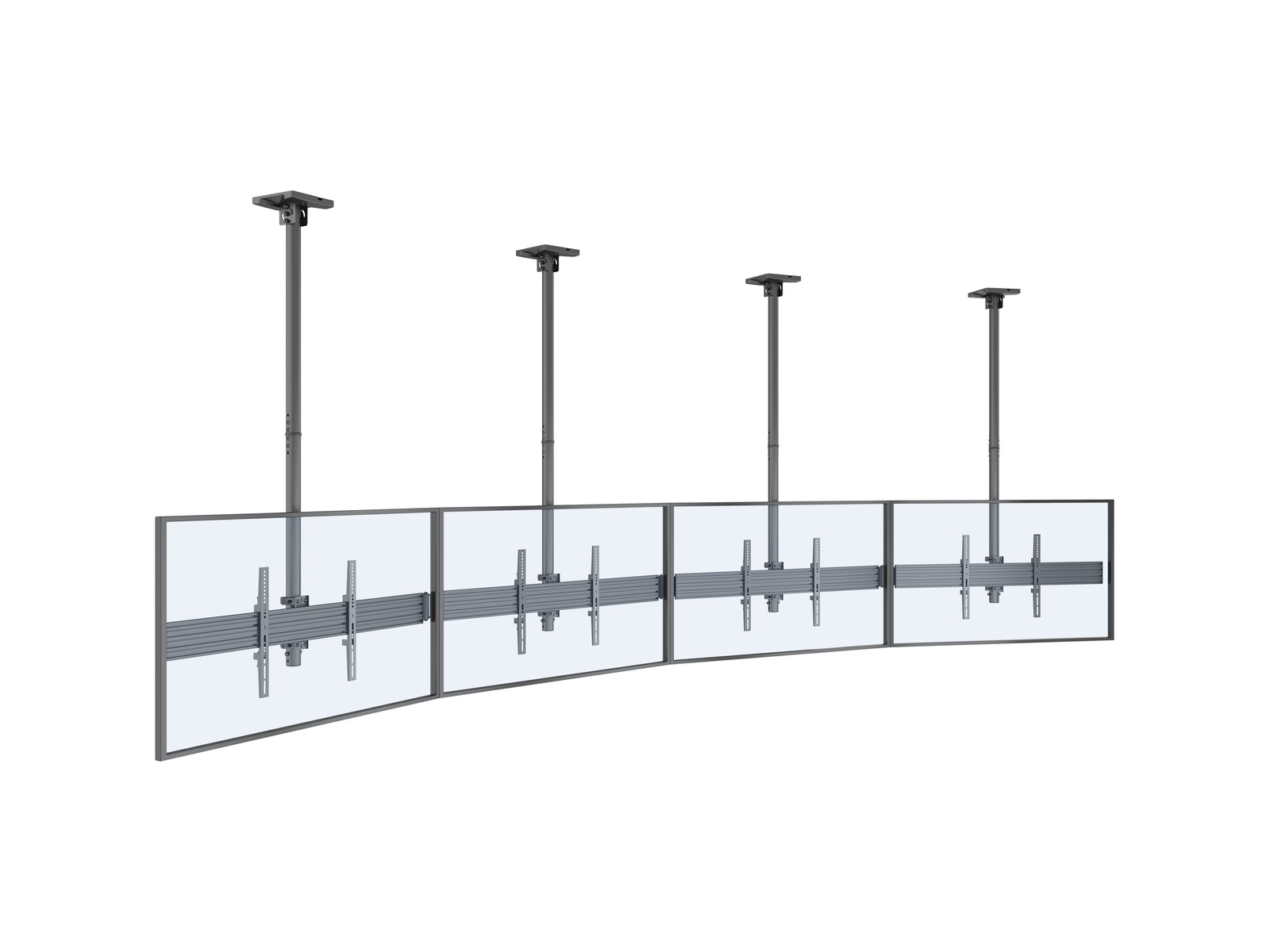 Multibrackets MBC4X1U M Pro 1.5m 4-Screen Curved Ceiling Mount For 40"-65" Screens | 7340234814282 Ceiling Mount Bracket Multibrackets