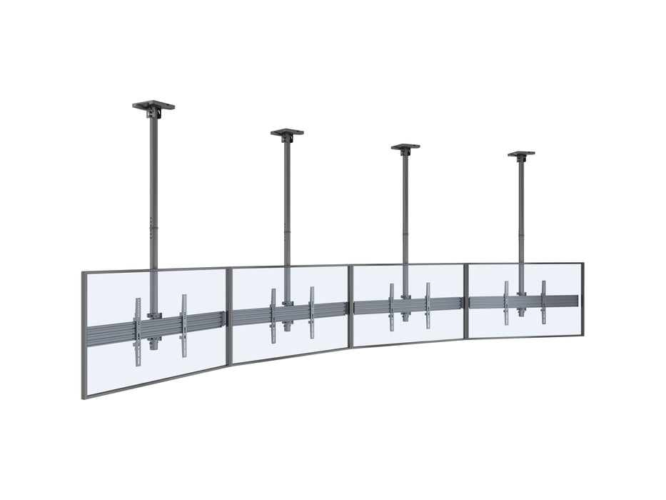 Multibrackets MBC4X1U M Pro 1.5m 4-Screen Curved Ceiling Mount For 40"-65" Screens | 7340234814282