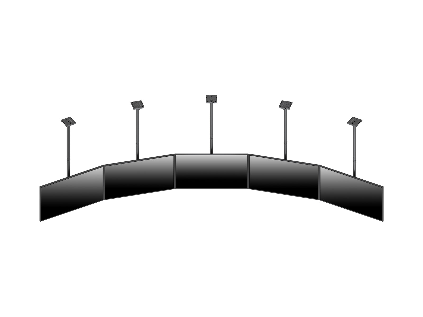 Multibrackets MBC5X1U M Pro 1.5m 5-Screen Curved Ceiling Mount For 40"-65" Screens | 7340234814299 Ceiling Mount Bracket Multibrackets