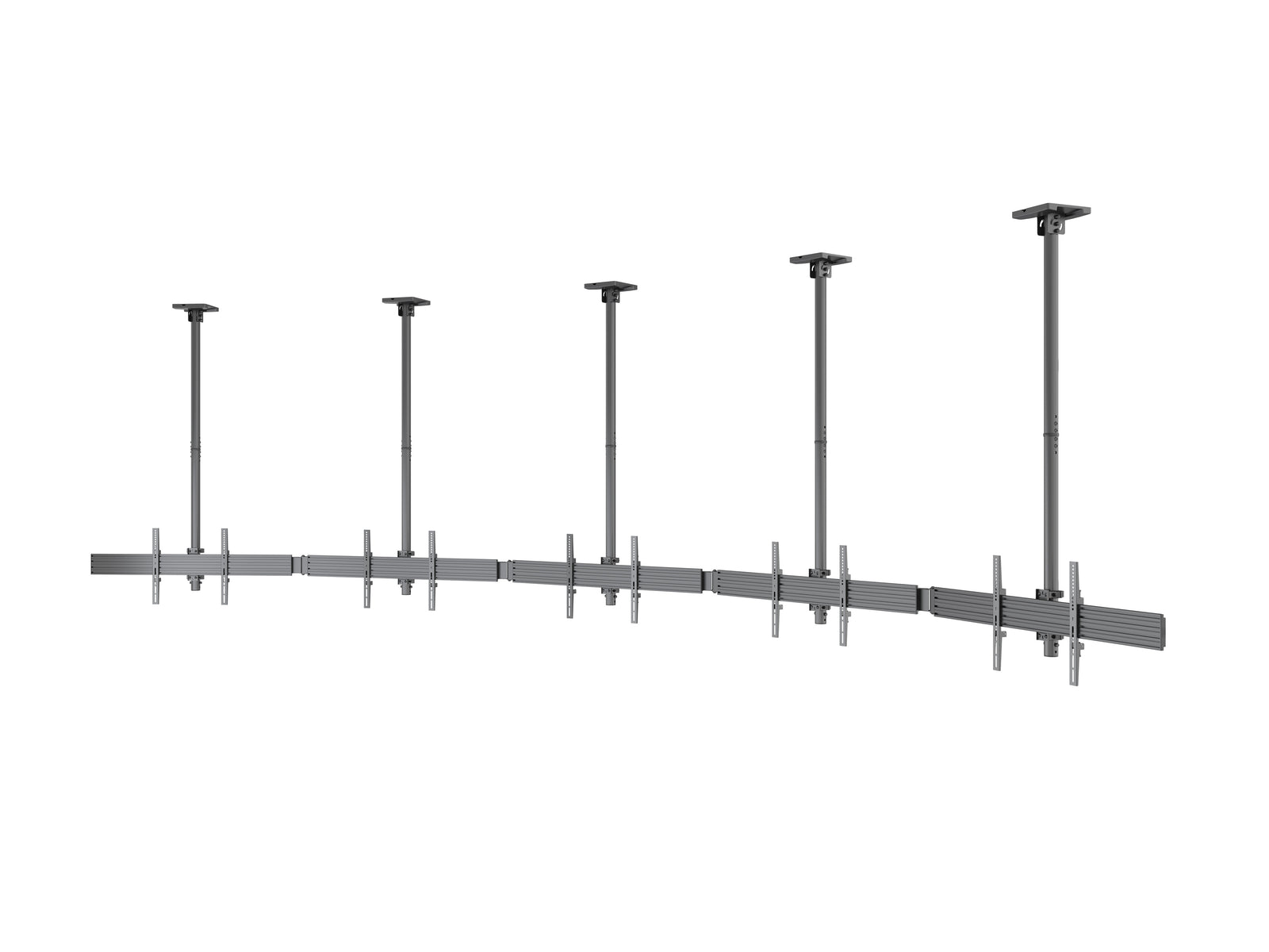 Multibrackets MBC5X1U M Pro 1.5m 5-Screen Curved Ceiling Mount For 40"-65" Screens | 7340234814299 Ceiling Mount Bracket Multibrackets