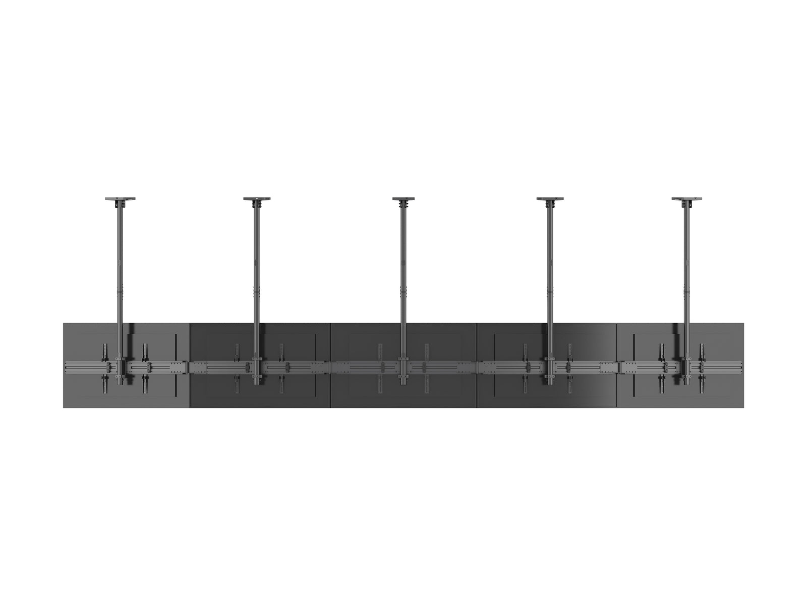 Multibrackets MBC5X1U M Pro 1.5m 5-Screen Curved Ceiling Mount For 40"-65" Screens | 7340234814299 Ceiling Mount Bracket Multibrackets