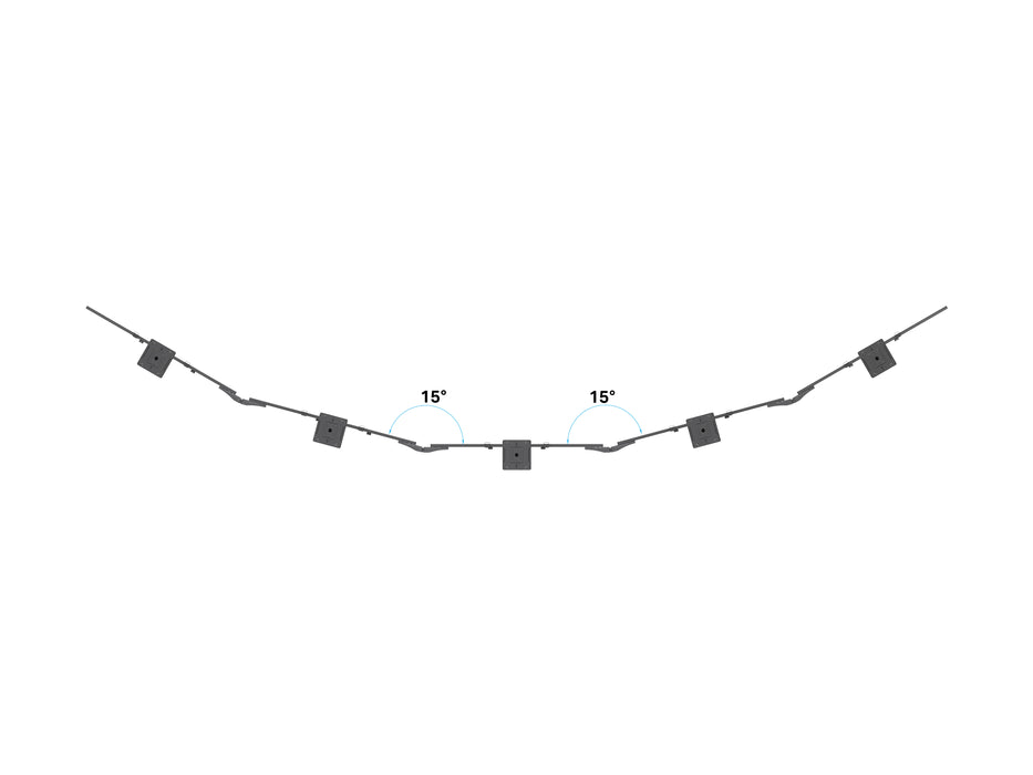 Multibrackets MBC5X1U M Pro 1.5m 5-Screen Curved Ceiling Mount For 40"-65" Screens | 7340234814299