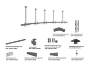 Multibrackets MBC5X1U M Pro 1.5m 5-Screen Curved Ceiling Mount For 40"-65" Screens | 7340234814299 Ceiling Mount Bracket Multibrackets