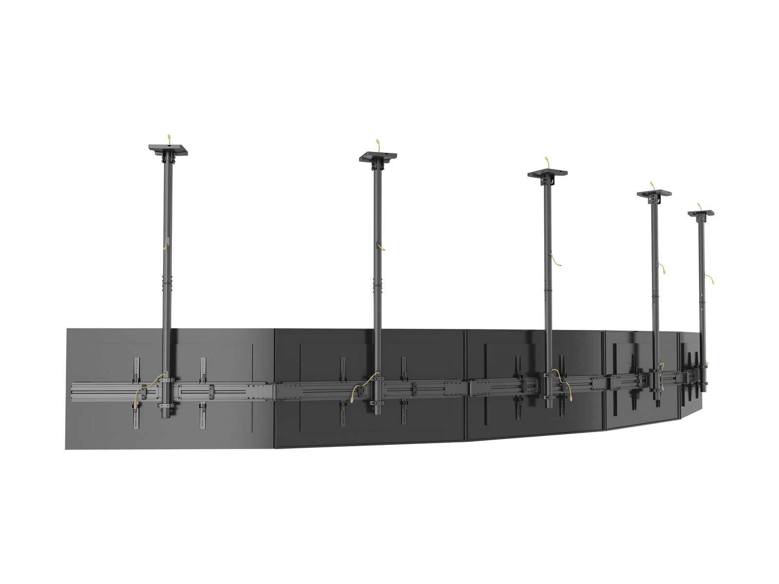 Multibrackets MBC5X1U M Pro 1.5m 5-Screen Curved Ceiling Mount For 40"-65" Screens | 7340234814299 Ceiling Mount Bracket Multibrackets