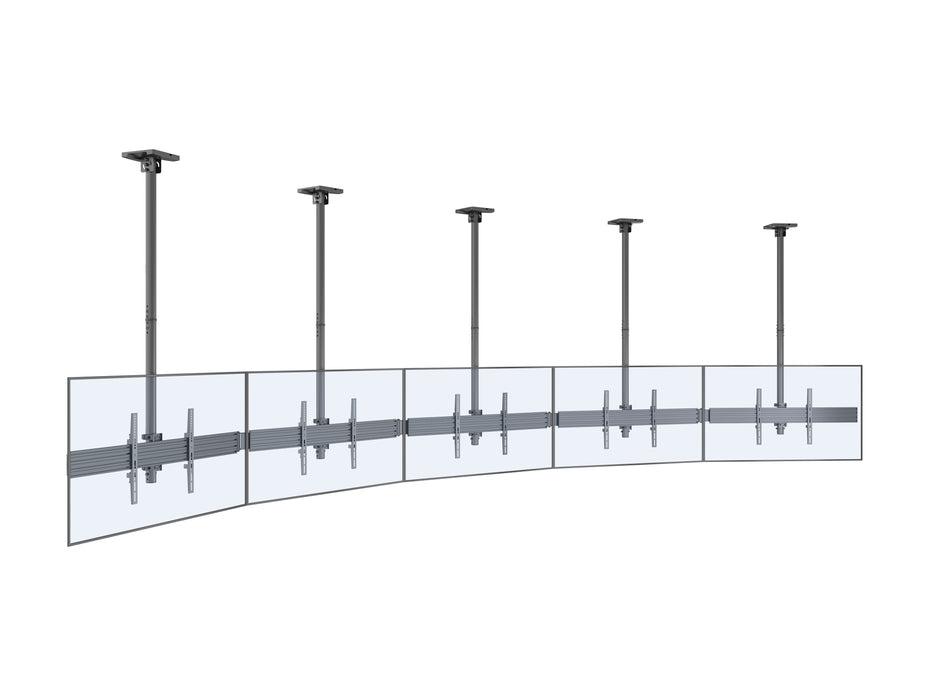 Multibrackets MBC5X1U M Pro 1.5m 5-Screen Curved Ceiling Mount For 40"-65" Screens | 7340234814299