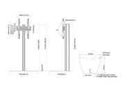 Multibrackets M Column Pro 150 Digital Signage Floor Stand - VESA 400x400 | 7340234816736 Floor Stand Multibrackets