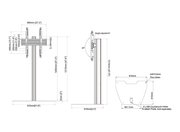 Multibrackets M Column Pro 120 Digital Signage Floor Stand - VESA 600x400 | 7340234816743 Floor Stand Multibrackets