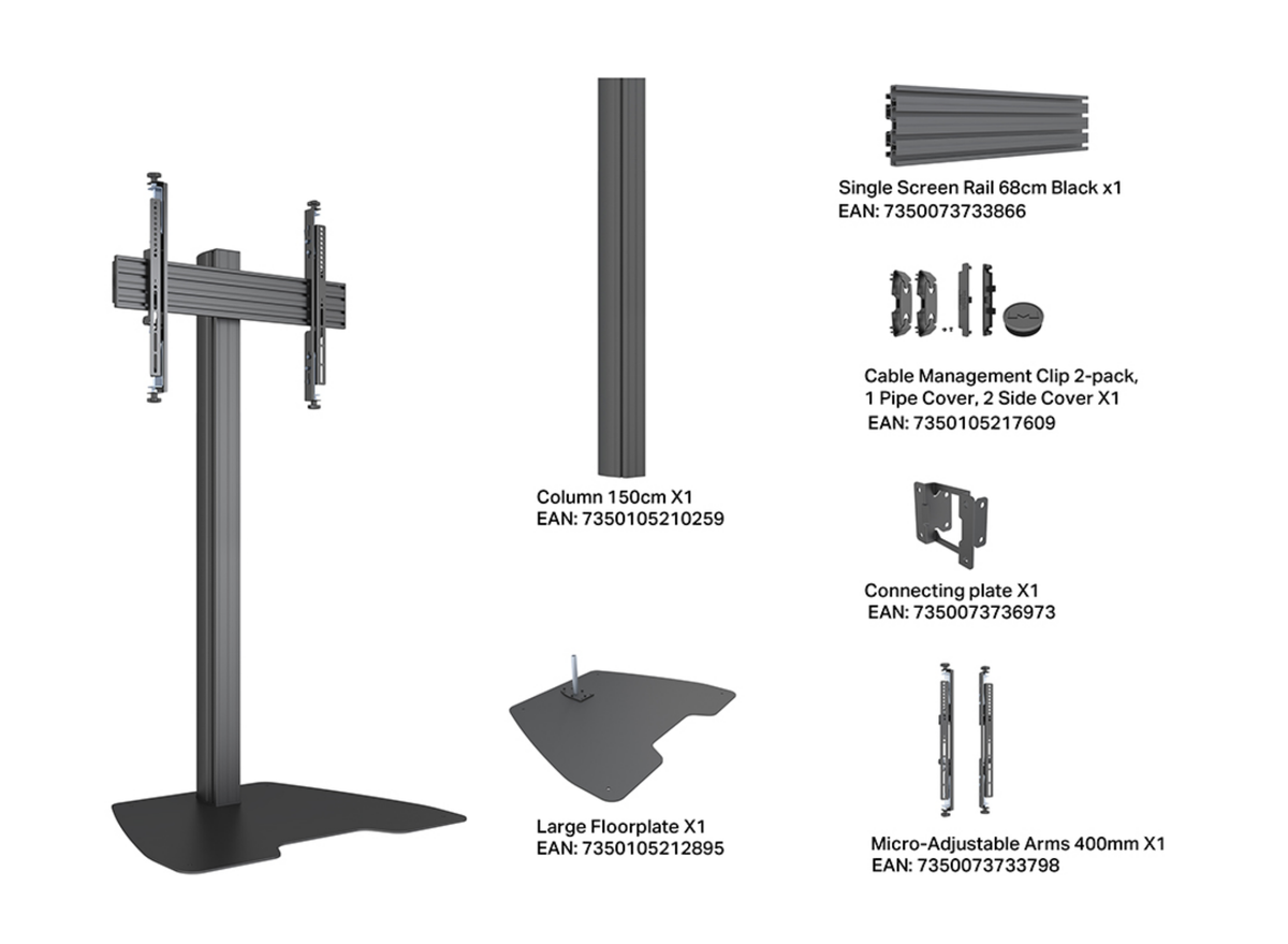 Multibrackets M Column Pro 150 Digital Signage Floor Stand - VESA 600x400 | 7340234816750 Floor Stand Multibrackets