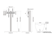 Multibrackets M Column Pro 150 Digital Signage Floor Stand - VESA 600x400 | 7340234816750 Floor Stand Multibrackets