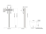 Multibrackets M Column Pro 180 Digital Signage Floor Stand - VESA 600x400 | 7340234816767 Floor Stand Multibrackets