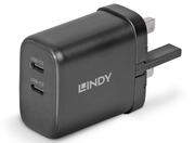 Lindy 65W USB 2 x Type C Charger | 73439 Power & Charging Lindy