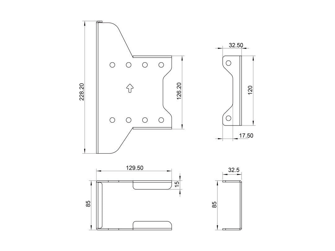 Multibrackets M Pro Series Back To Back Display Plate From Wall Mounting Accessory Multibrackets