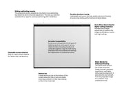 Multibrackets Motorized Projection Screen Deluxe 86" 4:3 – White | 7350022730366 Projector Accessories Multibrackets