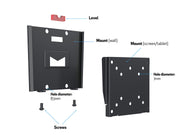 Multibrackets 9" - 32" M VESA Wallmount I Black 50x50 75x75 100x100 | 7350022732988 Wall Mount Bracket Multibrackets