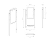 Multibrackets M Pro Series Enclosure – 65" Outdoor Portrait Totem (Weatherproof, Modular, Anti-Theft) Wall Mount Bracket Multibrackets