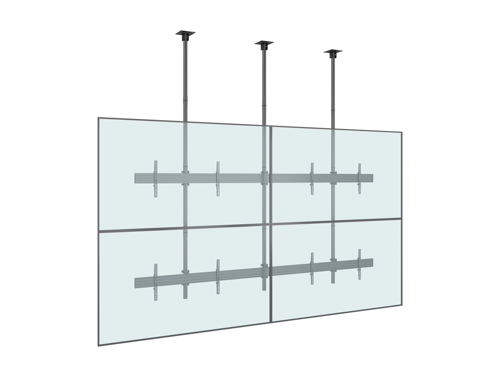 Multibrackets MBC2X2U M Pro 3m 4-Screen Ceiling Mount For 75"-100" Screens | 7350022733923 Ceiling Mount Bracket Multibrackets