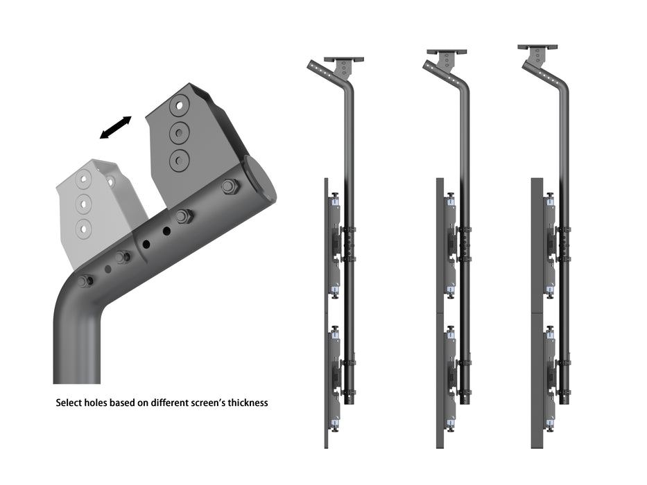 Multibrackets MBC2X2UGC M Pro 3m 4-Screen Ceiling Mount For 75"-100" Screens | 7350022733930