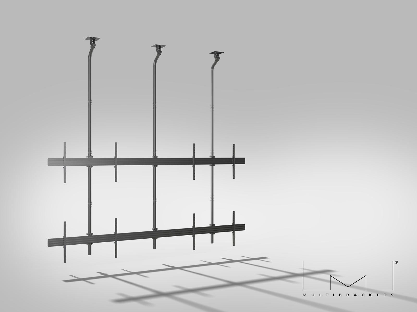 Multibrackets MBC2X2UGC M Pro 3m 4-Screen Ceiling Mount For 75"-100" Screens | 7350022733930 Ceiling Mount Bracket Multibrackets