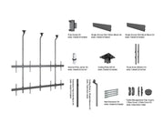 Multibrackets MBC2X2UGC M Pro 3m 4-Screen Ceiling Mount For 75"-100" Screens | 7350022733930 Ceiling Mount Bracket Multibrackets