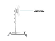 Multibrackets M 145 HD Single Silver Mobile Floor Stand for 40"-63" Screens | 7350022735385 Floor Stand Multibrackets