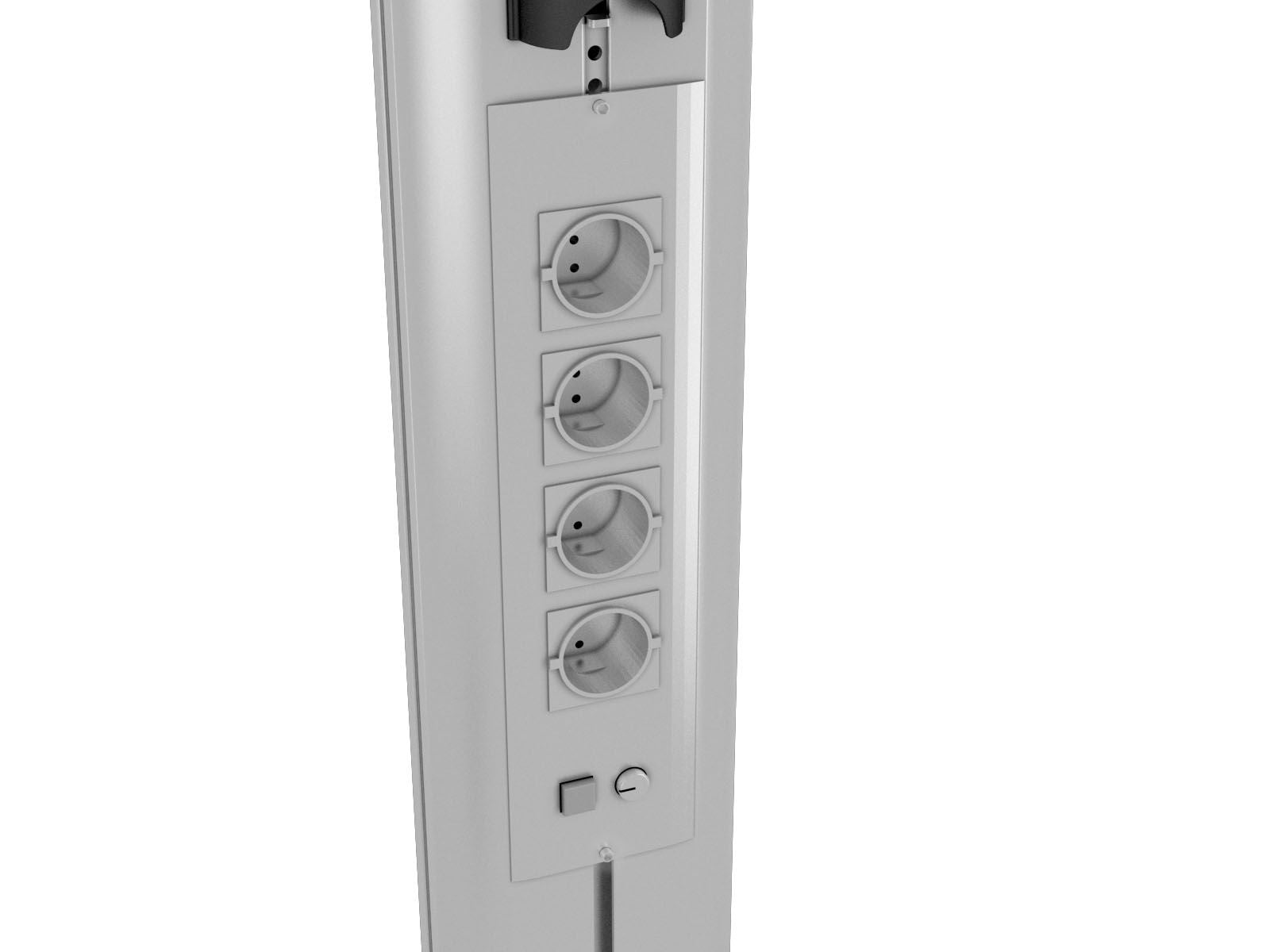 Multibrackets M 145 HD Single Silver Mobile Floor Stand for 40"-63" Screens | 7350022735385 Floor Stand Multibrackets
