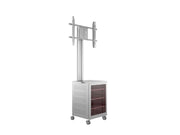 Multibrackets M 180 Single MediaBox4 Silver Mobile Floor Stand for 40"-75" Screens | 7350022737754 Floor Stand Multibrackets