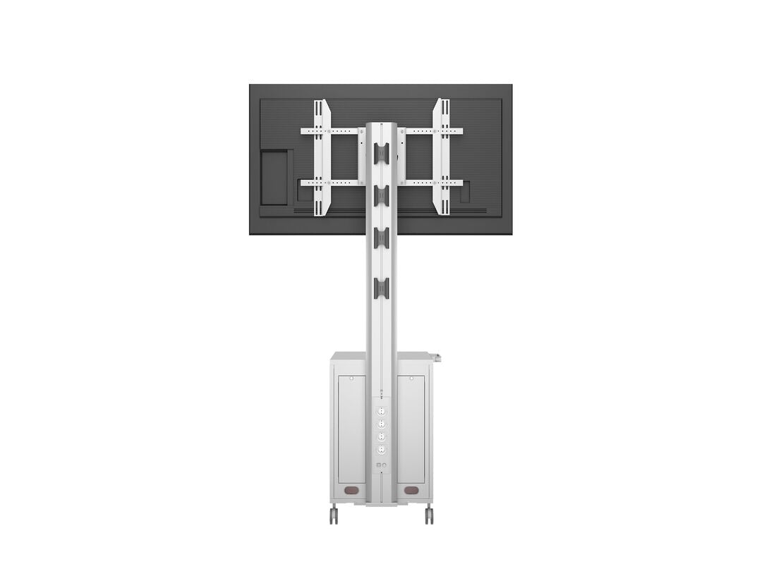 Multibrackets M 180 Single MediaBox4 Silver Mobile Floor Stand for 40"-75" Screens | 7350022737754 Floor Stand Multibrackets