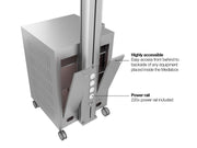 Multibrackets M 180 Single MediaBox4 Silver Mobile Floor Stand for 40"-75" Screens | 7350022737754 Floor Stand Multibrackets