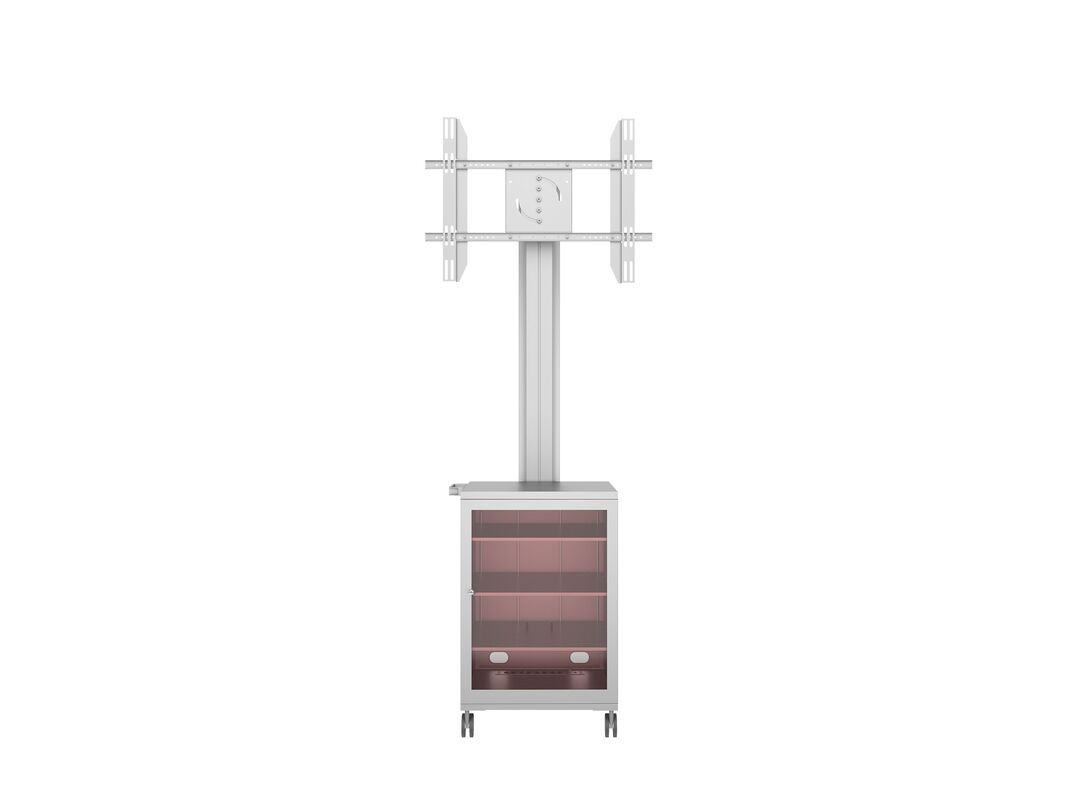 Multibrackets M 180 Single MediaBox4 Silver Mobile Floor Stand for 40"-75" Screens | 7350022737754 Floor Stand Multibrackets