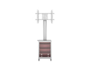 Multibrackets M 180 Single MediaBox4 Silver Mobile Floor Stand for 40"-75" Screens | 7350022737754 Floor Stand Multibrackets