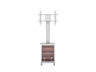 Multibrackets M 180 Single MediaBox4 Silver Mobile Floor Stand for 40"-75" Screens | 7350022737754