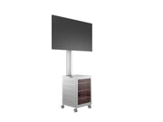 Multibrackets M 180 Single MediaBox4 Silver Mobile Floor Stand for 40"-75" Screens | 7350022737754 Floor Stand Multibrackets