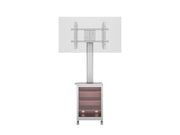 Multibrackets M 180 Single MediaBox4 Silver Mobile Floor Stand for 40"-75" Screens | 7350022737754 Floor Stand Multibrackets