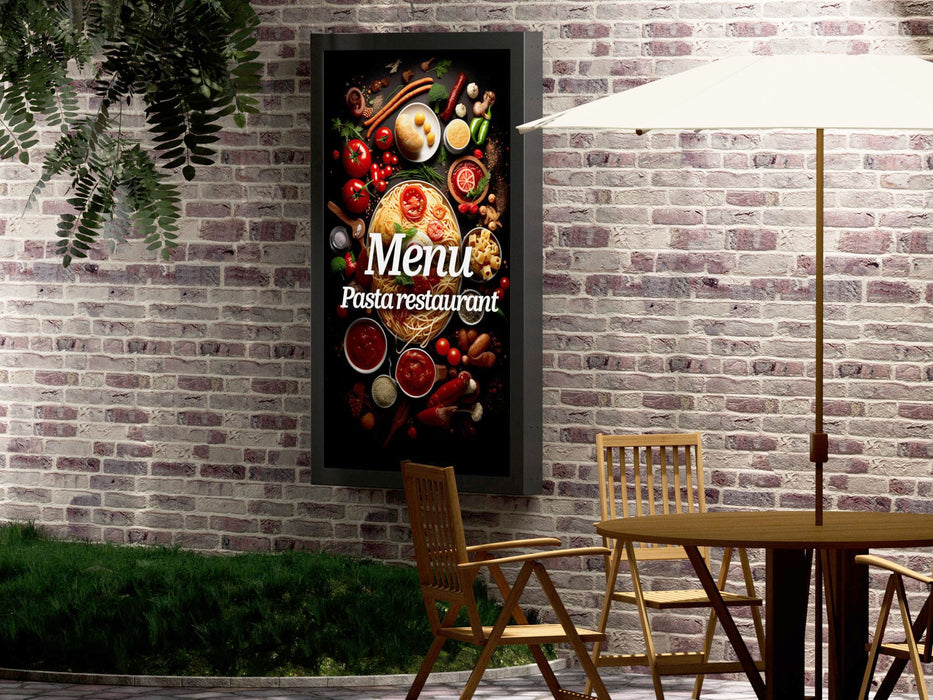 Multibrackets M Pro Series Enclosure 75" Outdoor Wall Portrait (Weatherproof & Anti-Theft Digital Signage) Multibrackets Outdoor Wall Mount Brackets Multibrackets