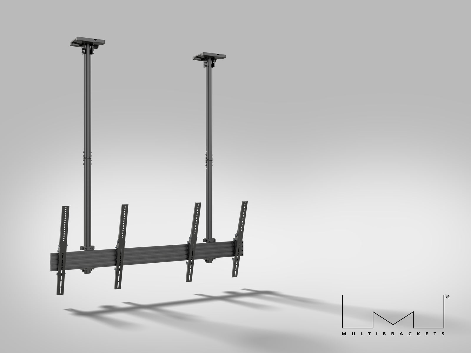 Multibrackets MBC2UPHD M Ceiling 1.5m 2-Screen Ceiling Mount For 50"-75" Screens | 7350022738102 Ceiling Mount Bracket Multibrackets