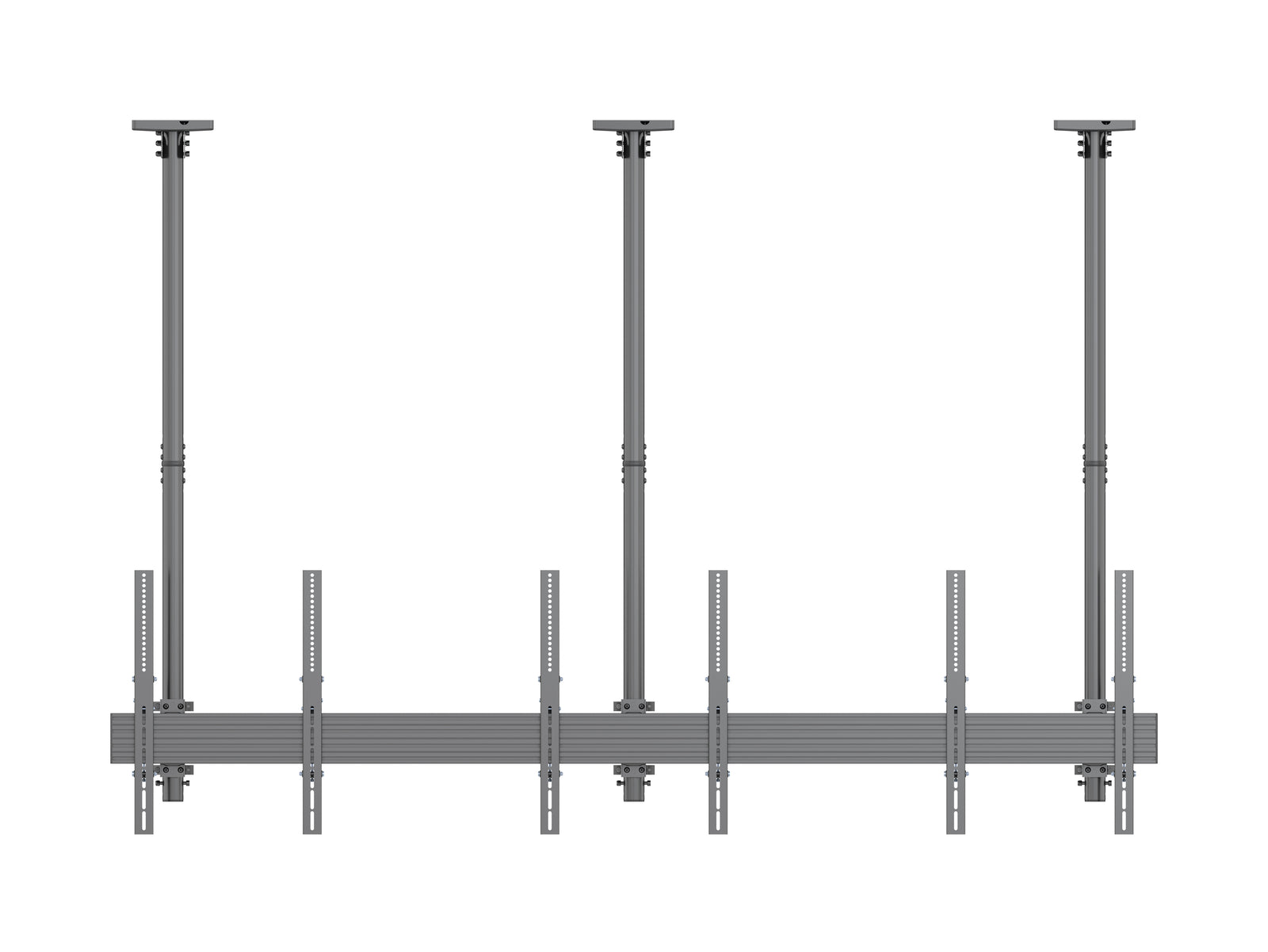 Multibrackets MBC3UPHD M Pro 1.5m 3-Screen Ceiling Mount For 50"-75" Screens | 7350022738119 Ceiling Mount Bracket Multibrackets