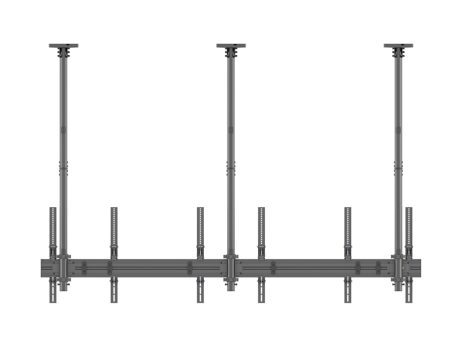 Multibrackets MBC3UPHD M Pro 1.5m 3-Screen Ceiling Mount For 50"-75" Screens | 7350022738119 Ceiling Mount Bracket Multibrackets