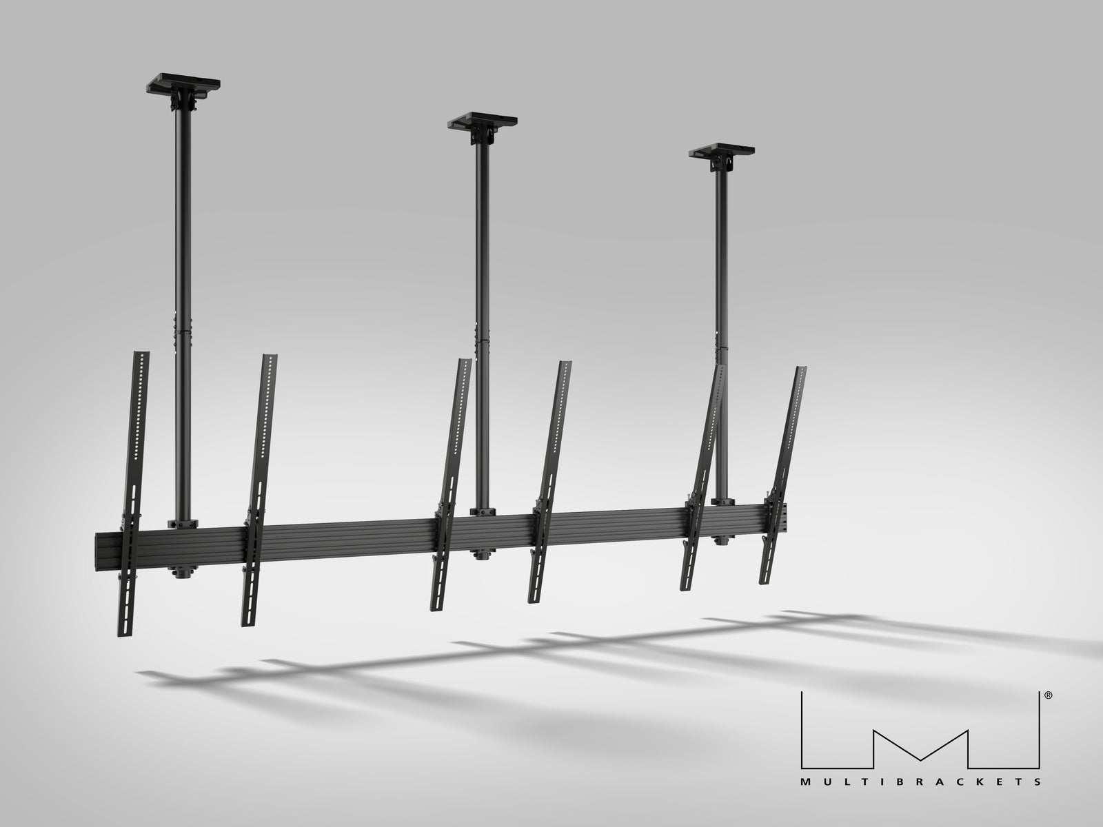 Multibrackets MBC3UPSD M Pro 3m 3-Screen Ceiling Mount For 65"-75" Screens | 7350022738911 Ceiling Mount Bracket Multibrackets