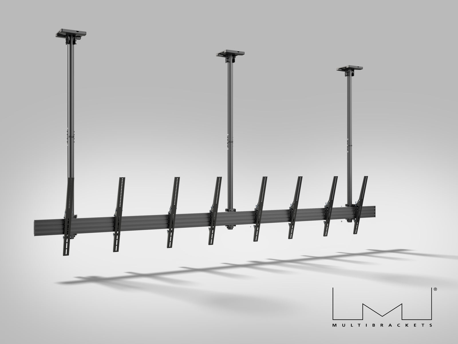 Multibrackets MBC4UPHD M Pro 1.5m 4-Screen Ceiling Mount For 50"-75" Screens | 7350022738928 Ceiling Mount Bracket Multibrackets