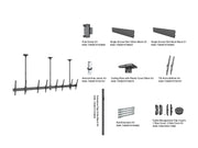 Multibrackets MBC4UPHD M Pro 1.5m 4-Screen Ceiling Mount For 50"-75" Screens | 7350022738928 Ceiling Mount Bracket Multibrackets