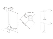 Multibrackets M Universal Projector Ceiling mount 200 With Fine Tune | 7350073730728 Projector Mount Multibrackets