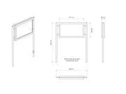 Multibrackets M Pro Series Enclosure – 65" Outdoor Landscape Totem (Weatherproof, Modular, Anti-Theft) Wall Mount Bracket Multibrackets
