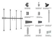 Multibrackets MBFC3UX1-L M Pro 3m 6-Screen Floor to Ceiling Mount For 55"-98" Screens | 7350073731442